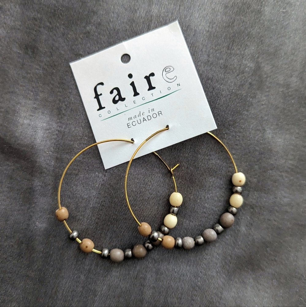 Beaded Hoop Earrings